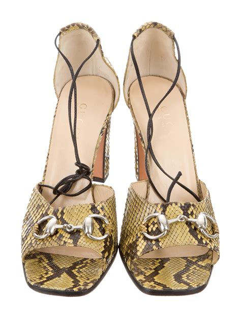 gucci sandles for women|Gucci snakeskin sandals.